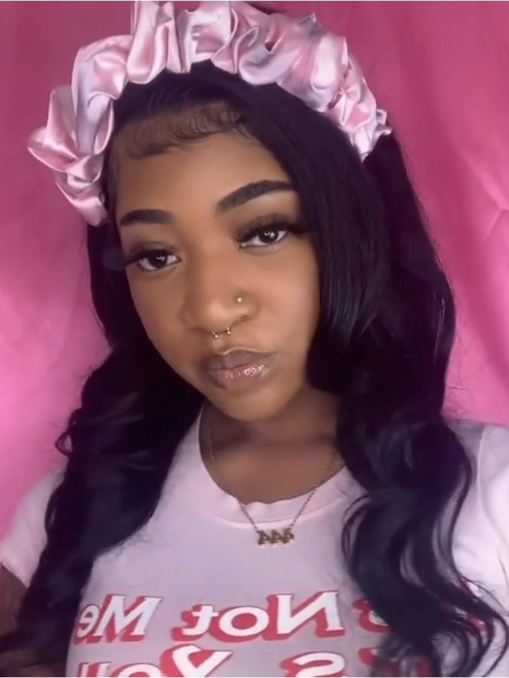 Pink Satin Ruched Headbands